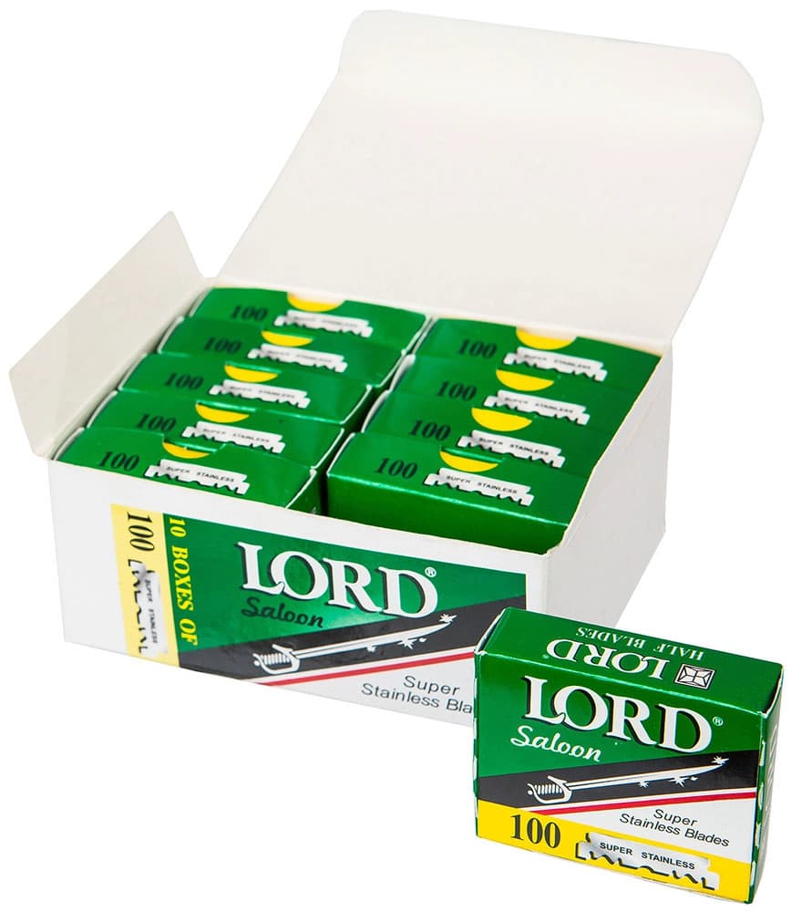Односторонние лезвия Lord Saloon Super Stainless Blades 10 Boxes of 100 L.100GB