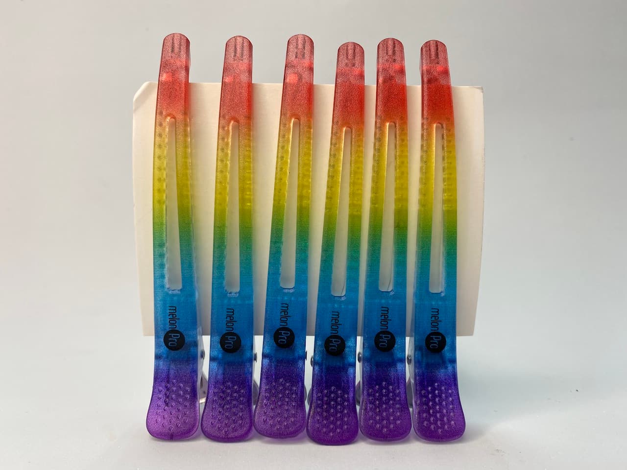 Зажим для волос MP пластмас./метал разноцвет. 11,5*1,5cm 6шт./уп